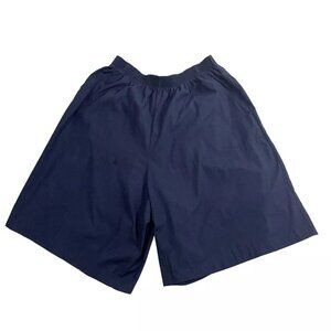 Elastic Waist Women's Navy Blue Shorts by Solei Medium Polyester/Cotton